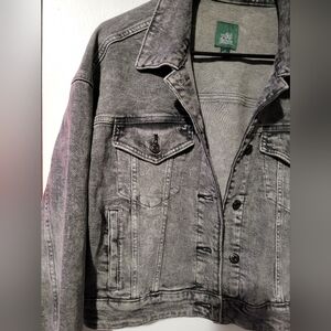 Wild Fable Oversized Cropped Denim Trucker Jacket - Med